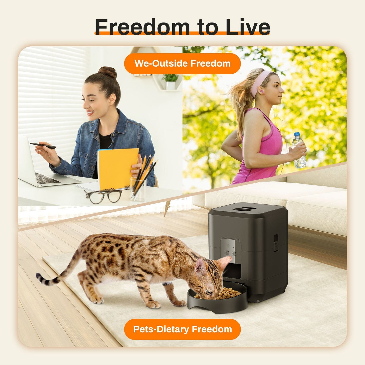 SmartFeed Pro — WiFi Automatic Pet Feeder with App Control